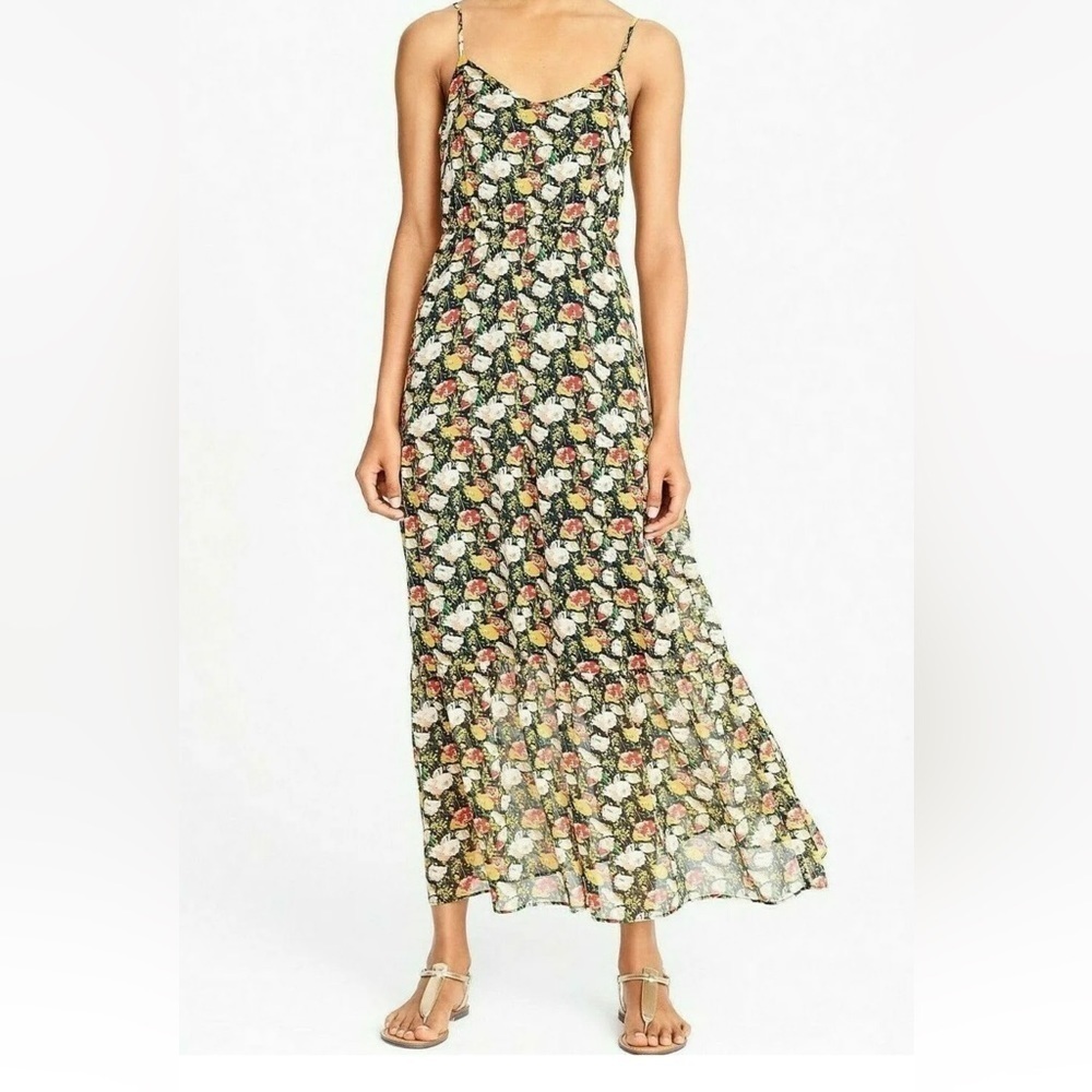 J Crew Mercantile Floral Chiffon Maxi Dress 4